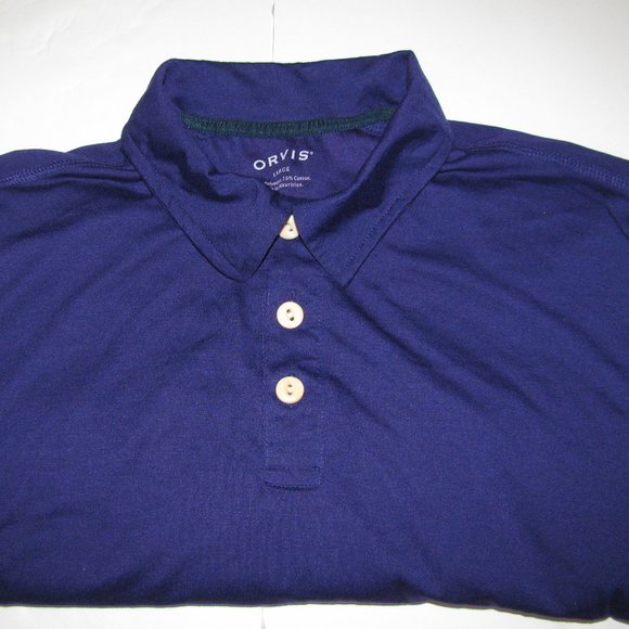 ORVIS Mens Purple SS Soft Polo Shirt Mens Large - Picture 1 of 6